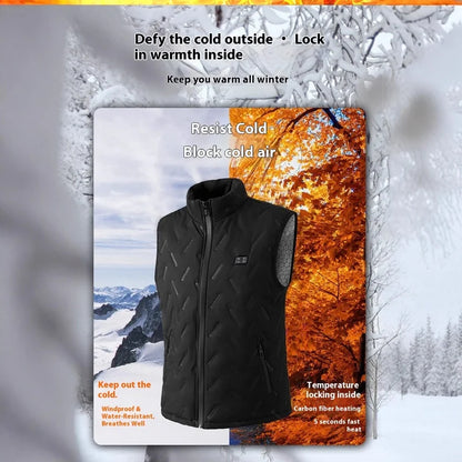 2025 New Heated Vest for Men 9 Heating Zones Dual Control Electric Warming Vest USB Smart Heating Waistcoat Ladies&