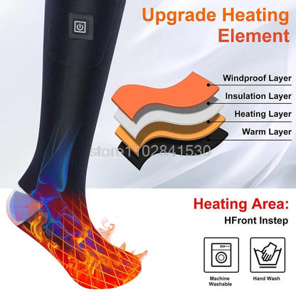 Winter Heated Socks Rechargeable Heating Socks with Battery Box Heated Socks Warmth Outdoor Heated Boots Snowmobile Ski Equipmen