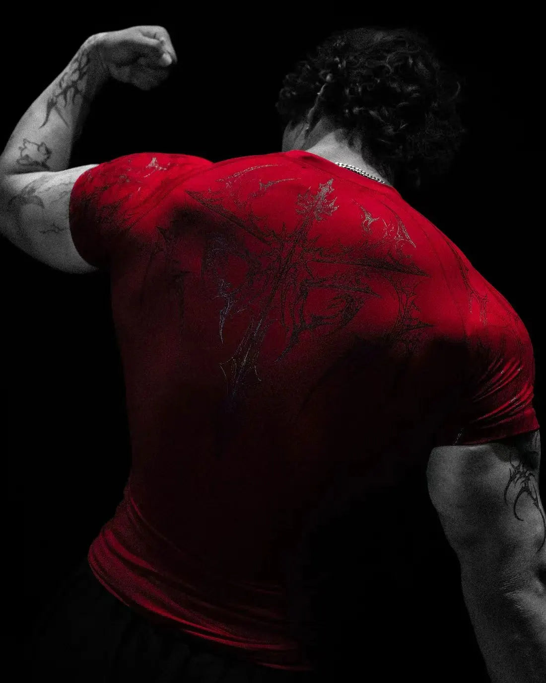 Compression T-shirt Gothic Metal Print  Men Women Punk Streetwear Short Sleeve Fitness Top Slim Fit Y2k Aesthetic Unisex Gym Tee