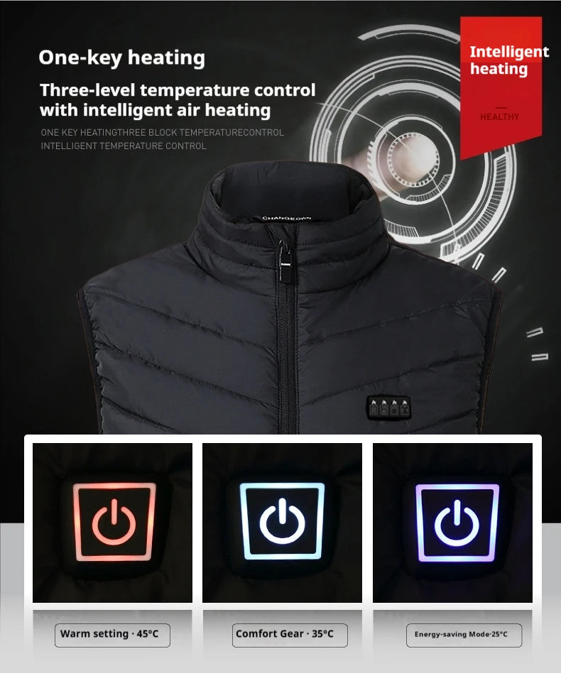 USB Heated Vest for Men and Women 2-Zone Heating Electric Warm Vest Lightweight Thermal Heated Jacket Smart Heating Winter Work