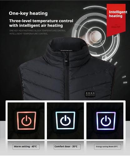 USB Heated Vest for Men and Women 2-Zone Heating Electric Warm Vest Lightweight Thermal Heated Jacket Smart Heating Winter Work