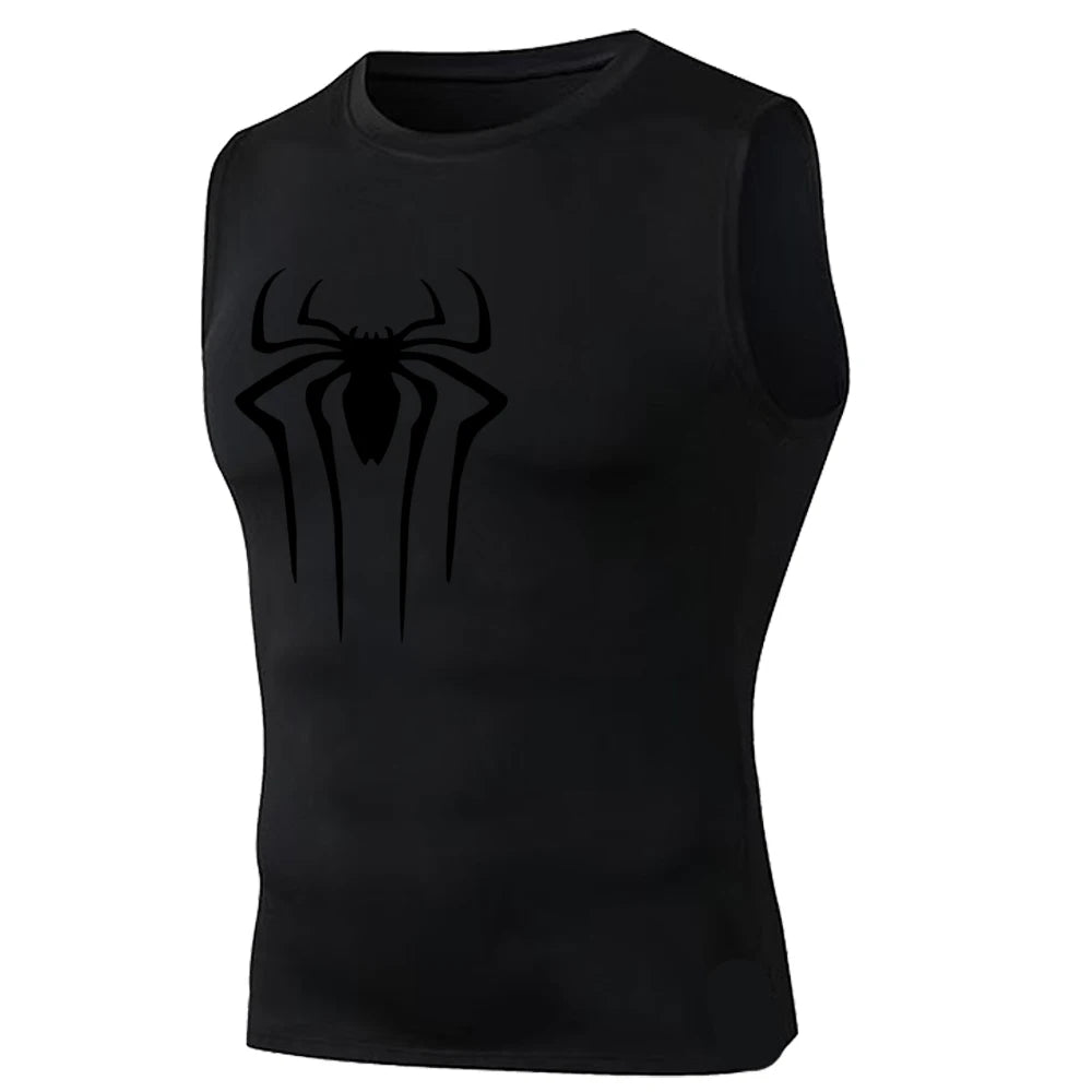Compression Tank Top Men Gym Shirt Sleeveless Quick Dry Solid Sportswear Male Fitness Bodybuilding Vest Workout Muscle Top