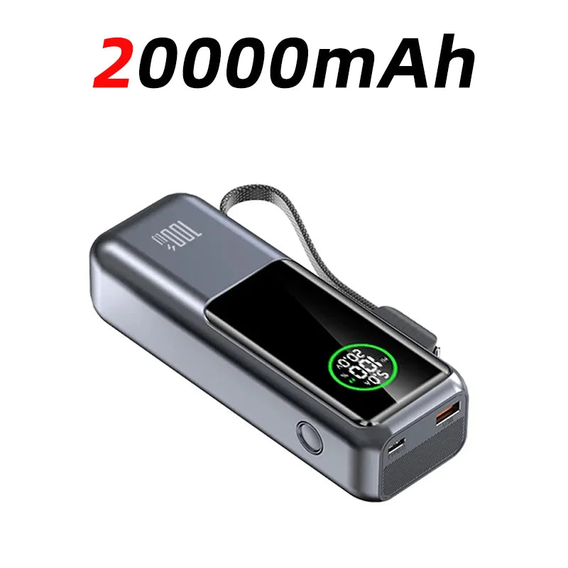 30000mAh Super Capacity Power Bank 100W Super Fast Charging Mobile Power Portable External Power For IOS Android Laptop Tablet