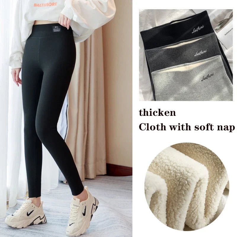 Winter Warm Leggings Women Sexy High Stretch Tight Leggings Casual High Waisted Thermal Pants Thick Leggings Sexy Girl  Fitness