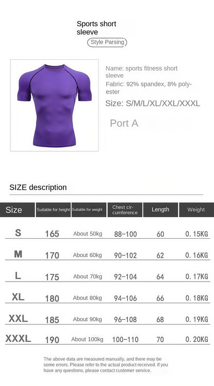 2026 Compression T Shirt Men Summer Sportswear Running T-shirt Elastic Quick Dry Sport Tops Tee Athletic Gym Workout Shirts Men