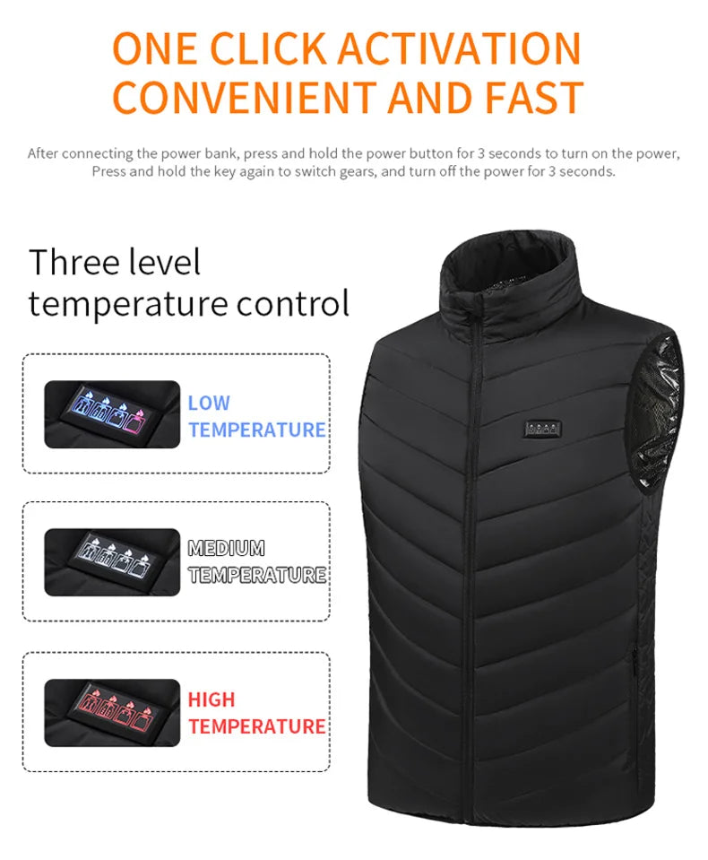 21 Heated Vest Electric Heated Jackets Men&
