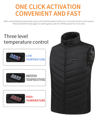 21 Heated Vest Electric Heated Jackets Men&