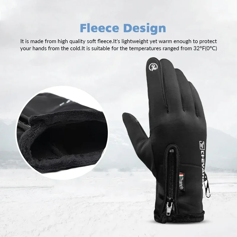Winter Gloves Waterproof Thermal Touch Screen Thermal Windproof Warm Gloves Cold Weather Running Riding Sports Hiking Ski Gloves