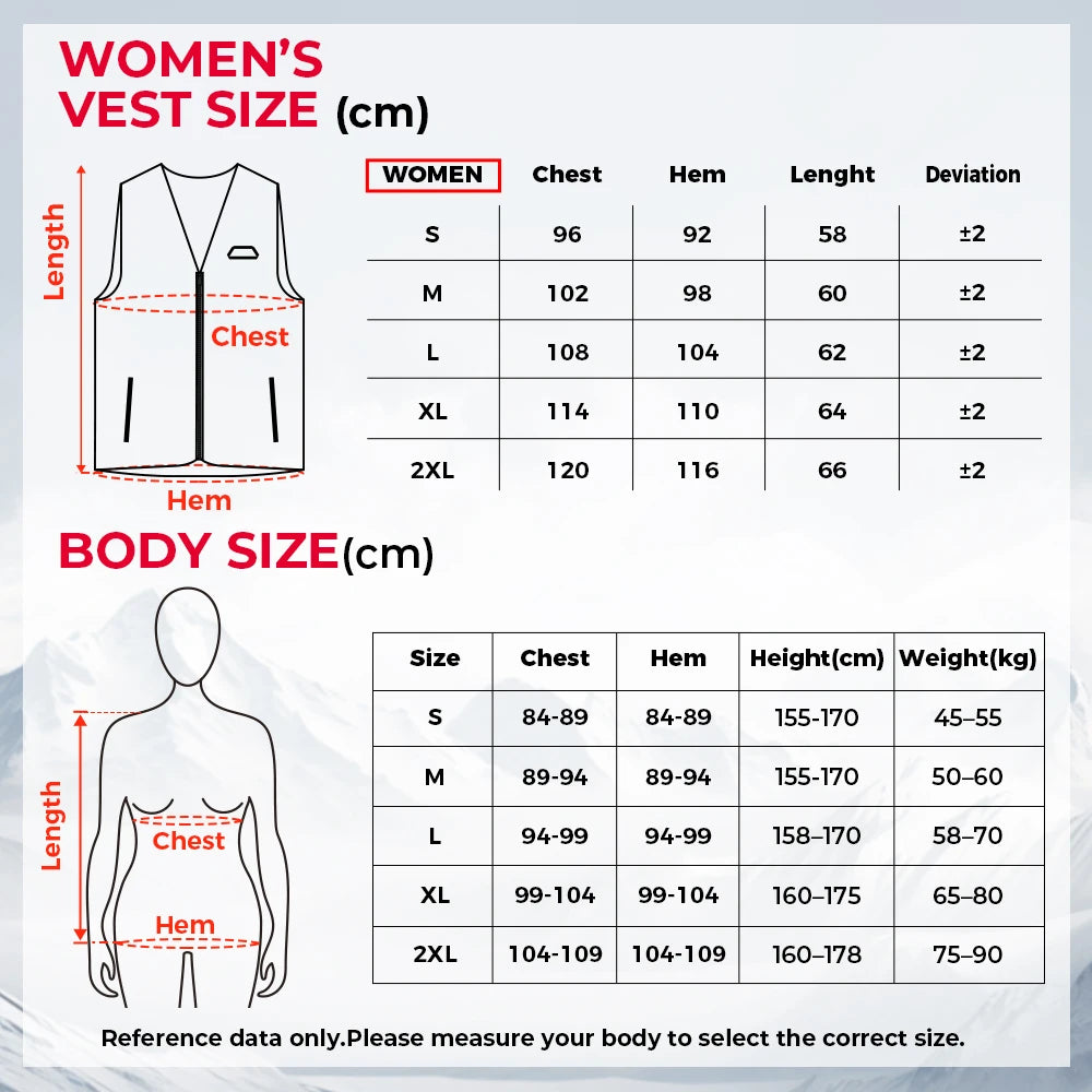 Heated Vest  for Men Women Winter thermal Inner Wear Keep Warm Electric Lightweight For Winter Outdoor Activities