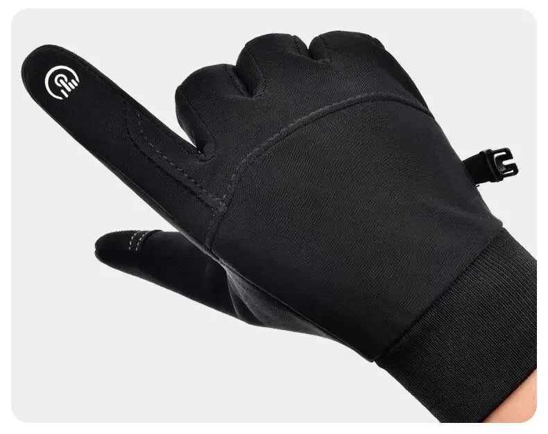 Thermal Touchscreen Cycling Gloves Windproof  Water-Resistant Winter Bike Gloves with Anti-Slip Grip