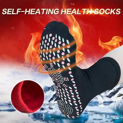 1/5Pairs Heated Socks, Self Heating Socks for Men Women,Massage Anti-Freezing for Fishing Camping Hiking Skiing and Foot Warmer