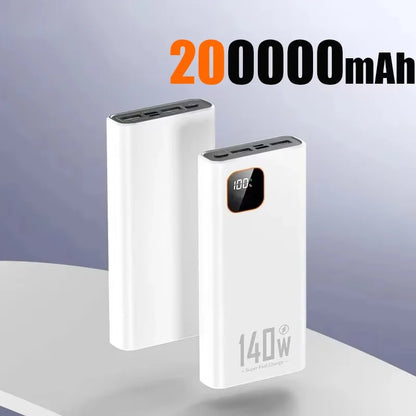 500000mAh Ultra Large Capacity Power Bank 140W Super Fast Charging Portable Mobile Power Digital Display External Battery