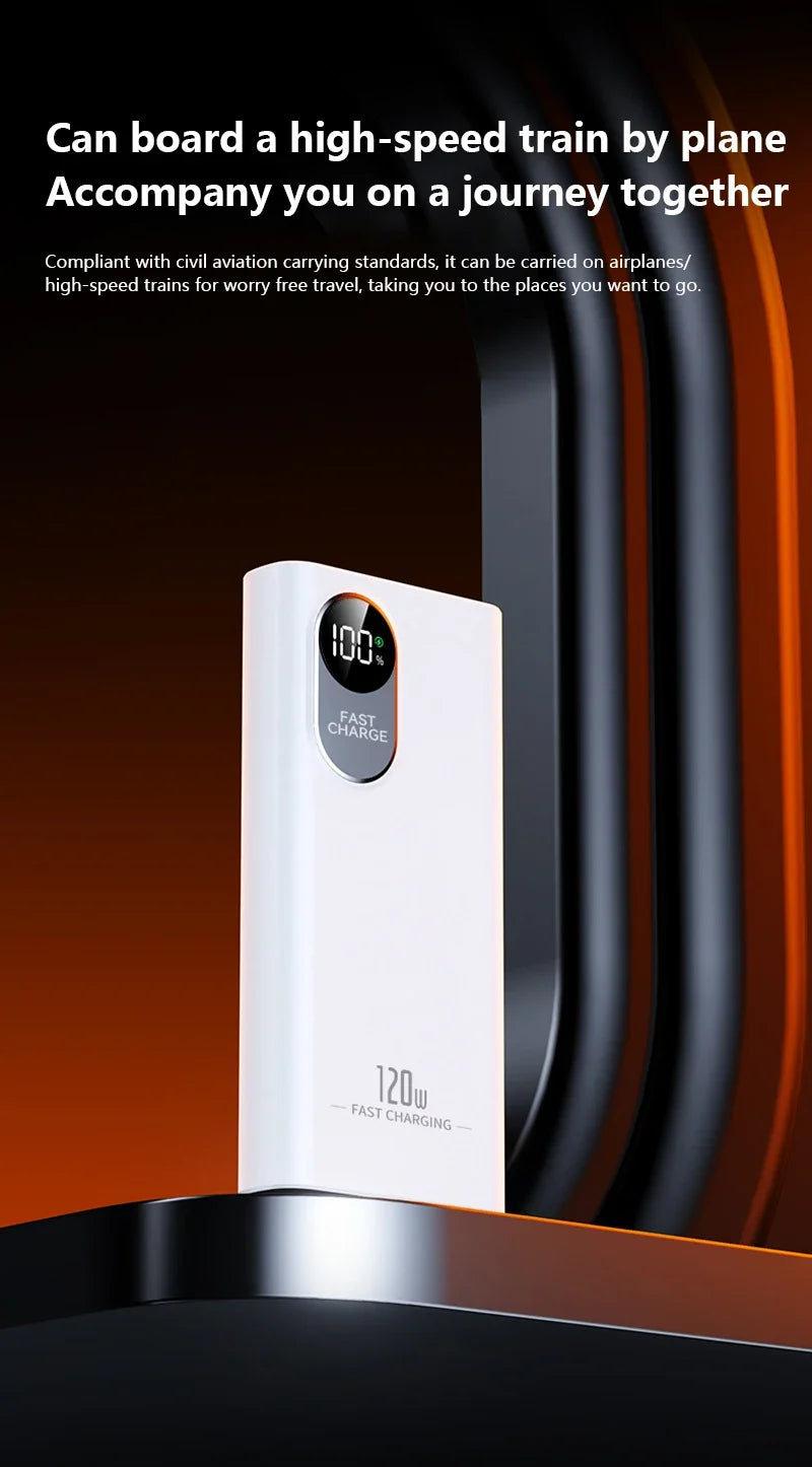 2026NEW Power Bank 500000mAh Large Capacity 120W Super Fast Charging With Portable Digital Display Supply For Various Phones