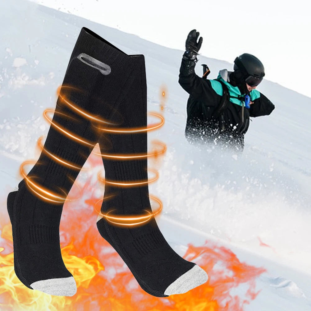 Heated Socks Washable Winter Thermal Socks Outdoor Skiing Foot Warmer Heating Socks for Men and Women