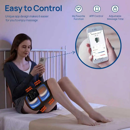 Leg Massager with Heat and Compression, Legs Massage for Circulation and Pain Relief , Heating Calf Leg Air Compression Massager