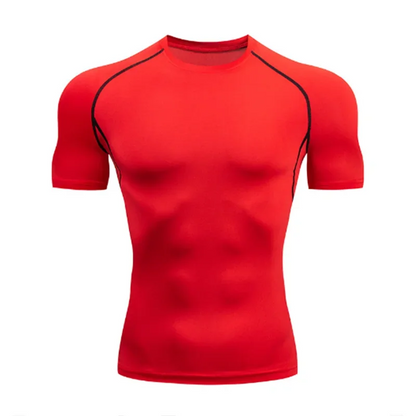 2025 Compression T Shirt Men Summer Sportswear Running T-shirt Elastic Quick Dry Sport Tops Tee Athletic Gym Workout Shirts Men