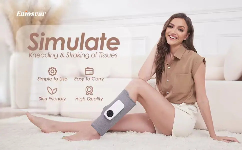 Leg Massager with Heat and Compression, Legs Massage for Circulation and Pain Relief , Heating Calf Leg Air Compression Massager