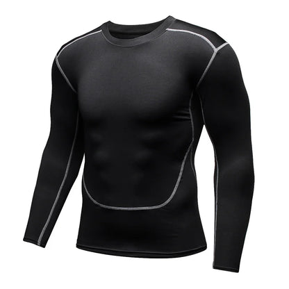Men Thermal Underwear Thermal Shirt Tops Fleece Undershirt Round Neck t-Shirt Inner Wear Compression Shirts Winter Man Clothes