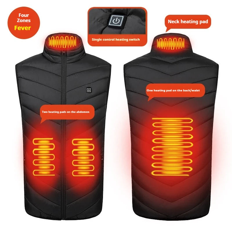 USB Heated Vest for Men and Women 2-Zone Heating Electric Warm Vest Lightweight Thermal Heated Jacket Smart Heating Winter Work