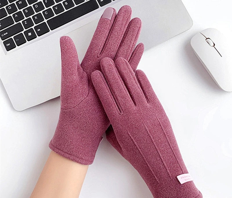 1 Pair Thermal Touchscreen Gloves for Men Women Winter Warm Fleece Lined Windproof Cold Weather Outdoor Cycling Driving Sports