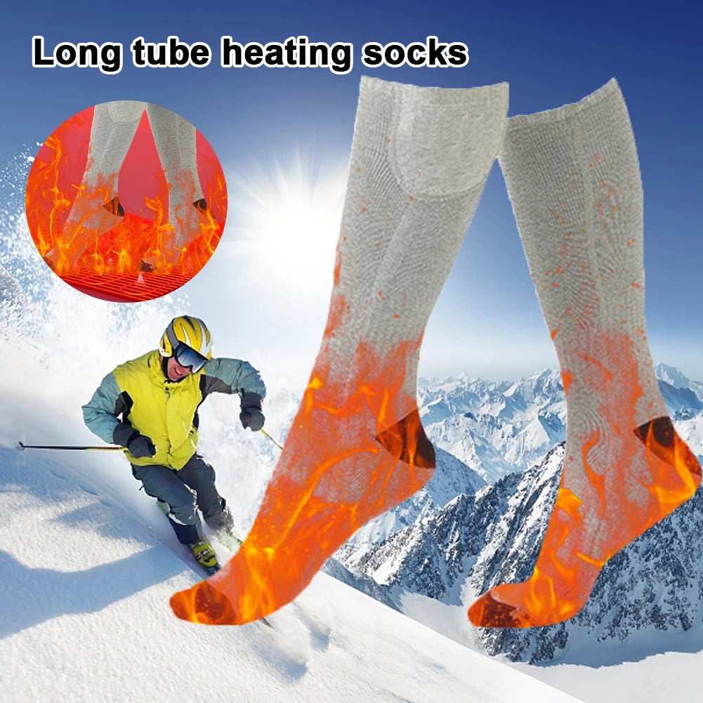 Heated Socks Winter Rechargeable Outdoor Sport Thermal Heated Foot Warmer Fast Heating Sports Heated Socks Snowmobile Skiing