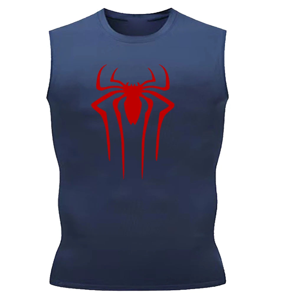 Compression Tank Top Men Gym Shirt Sleeveless Quick Dry Solid Sportswear Male Fitness Bodybuilding Vest Workout Muscle Top