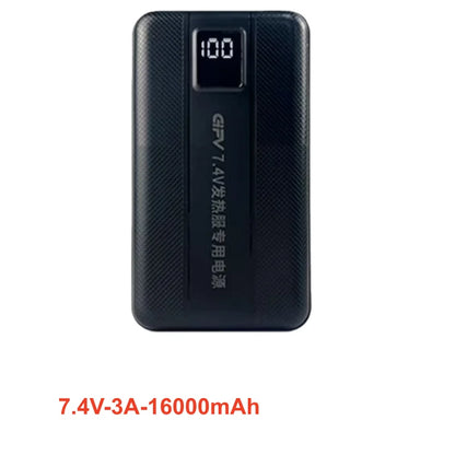New Large Capacity 7.4V/3A/16000mAh/20000mAh Power Bank High Current Heating Battery for Electric Down Jacket Vest Heated Scarf