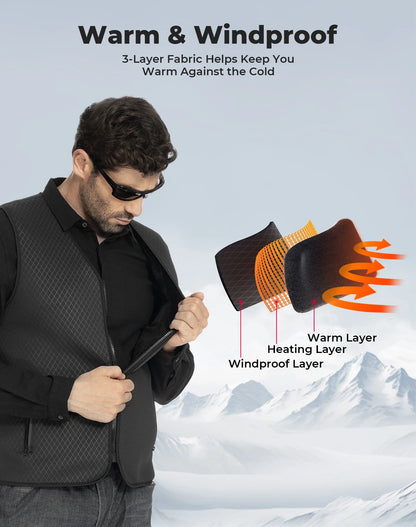 Heated Vest  for Men Women Winter thermal Inner Wear Keep Warm Electric Lightweight For Winter Outdoor Activities