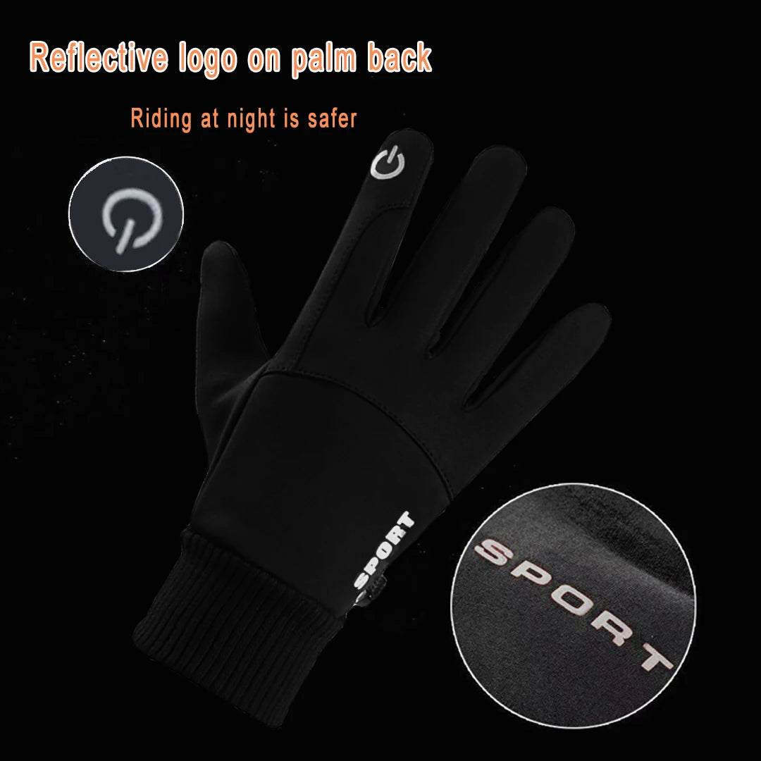 Touch Screen Waterproof Thermal Sport  Gloves Women Men Cycling Gloves ，Perfect for Running, Driving, Hiking, Walking, Working