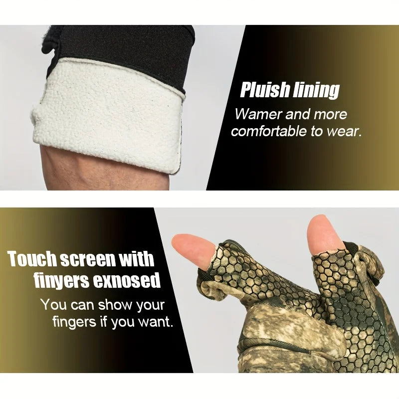 Thermal Winter Fishing &amp; Hunting Gloves With Touchscreen Control Thermal Motorcycle Riding Gloves Cold Weather Outdoor Gear