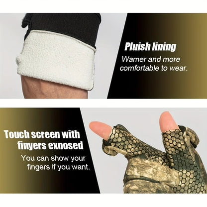 Thermal Winter Fishing &amp; Hunting Gloves With Touchscreen Control Thermal Motorcycle Riding Gloves Cold Weather Outdoor Gear