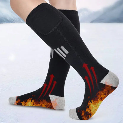 Winter Heated Socks with Battery Box Thermal Socks Women Men Heating Foot Warmer Electric Fever Socks Hiking Ski Warm Outdoor