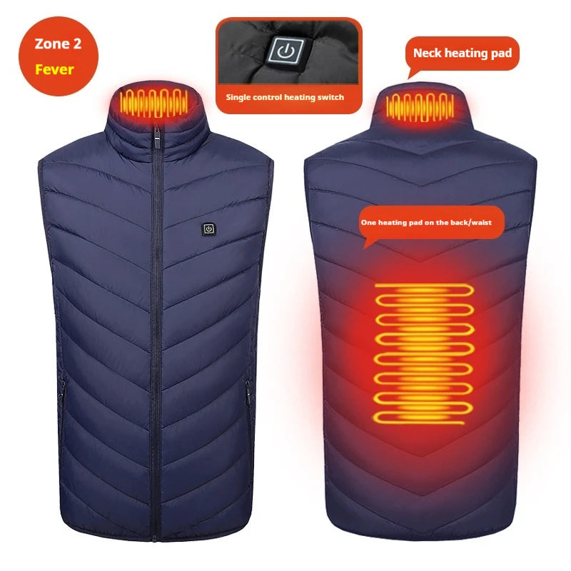 USB Heated Vest for Men and Women 2-Zone Heating Electric Warm Vest Lightweight Thermal Heated Jacket Smart Heating Winter Work