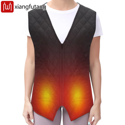 Winter Heated Vest USB-Powered 3 Heat Settings Relieves Shoulder Back Lumbar Muscle Stiffness Soreness Boosts Blood Circulation