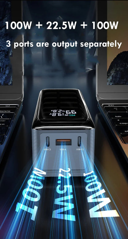 Large Capacity 100W Power Bank Portable 27000mAh Fast Charger External Spare Battery Powerful Powerbank For laptop iPhone Xiaomi