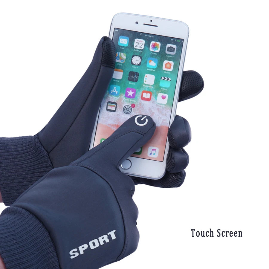 Touch Screen Waterproof Thermal Sport  Gloves Women Men Cycling Gloves ，Perfect for Running, Driving, Hiking, Walking, Working