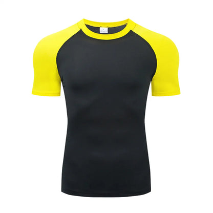 2026 Compression T Shirt Men Summer Sportswear Running T-shirt Elastic Quick Dry Sport Tops Tee Athletic Gym Workout Shirts Men