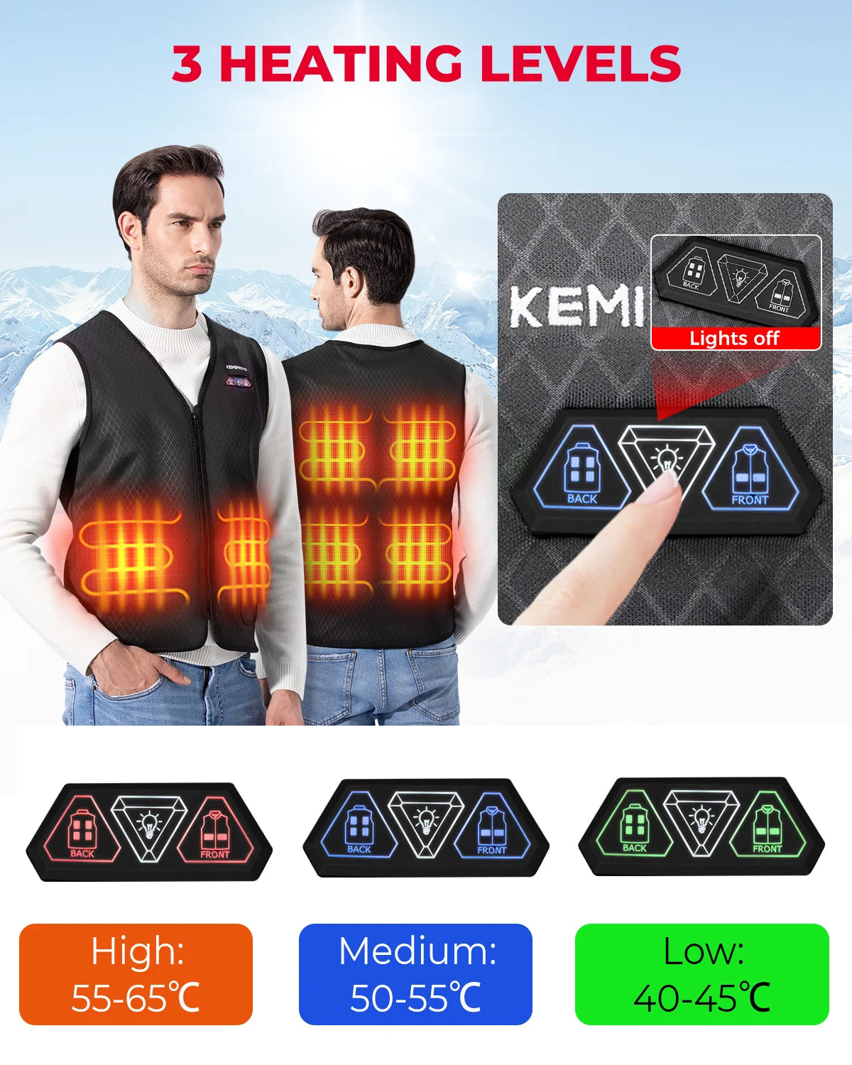 Heated Vest  for Men Women Winter thermal Inner Wear Keep Warm Electric Lightweight For Winter Outdoor Activities