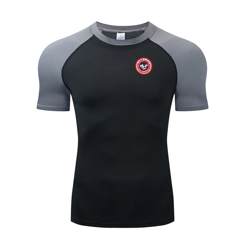 2026 Compression T Shirt Men Summer Sportswear Running T-shirt Elastic Quick Dry Sport Tops Tee Athletic Gym Workout Shirts Men