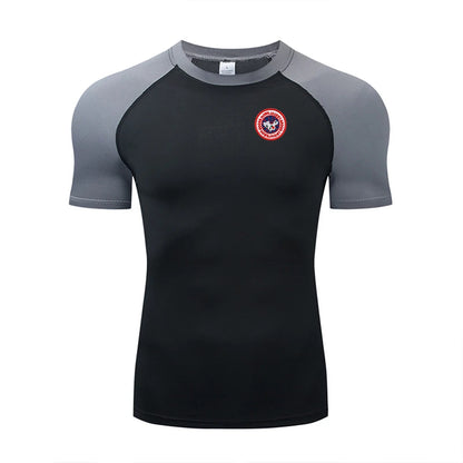 2026 Compression T Shirt Men Summer Sportswear Running T-shirt Elastic Quick Dry Sport Tops Tee Athletic Gym Workout Shirts Men