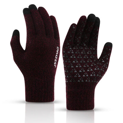 Winter Gloves for Men Women, Touch Screen Gloves, Upgraded Thicken Anti-Slip Silicone Gel, Thermal Soft Knit Lining