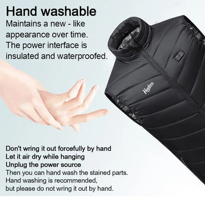 Heated Vest USB-C Electric Heated Vest Heating Jacket Winter Vests for Outdoor Motorcycle Camping Fishing Skiing Oversized 8XL