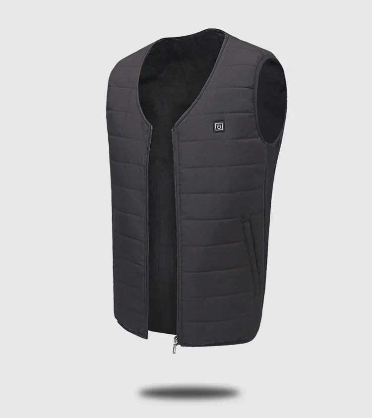 Heated Vest for Men Women 12-Zone Smart Electric Heating Vest USB Rechargeable Thermal Fleece Lined Winter Warm Vest Outdoor