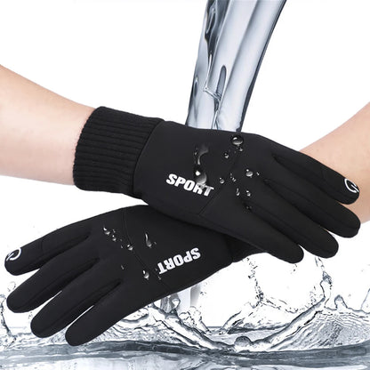 Touch Screen Waterproof Thermal Sport  Gloves Women Men Cycling Gloves ，Perfect for Running, Driving, Hiking, Walking, Working