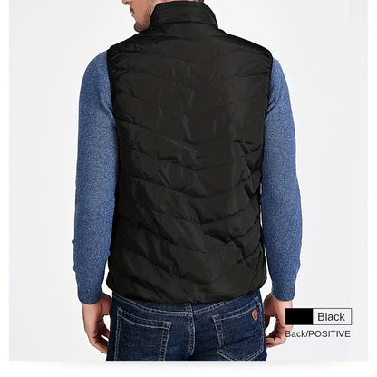 Electric Heated Vest with Carbon Fiber Heating, Full-Body USB Constant Temperature Vest for Men and Women, Heated Cotton Vest, 4 Heating Zones, Can Be Seen Clearly, Keep Warm This Winter (Battery or Power Bank Not Included)