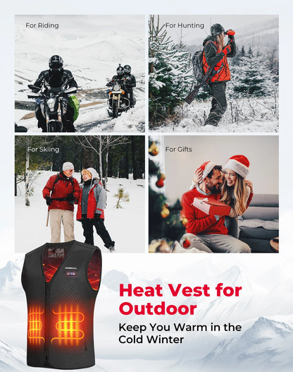 Heated Vest  for Men Women Winter thermal Inner Wear Keep Warm Electric Lightweight For Winter Outdoor Activities