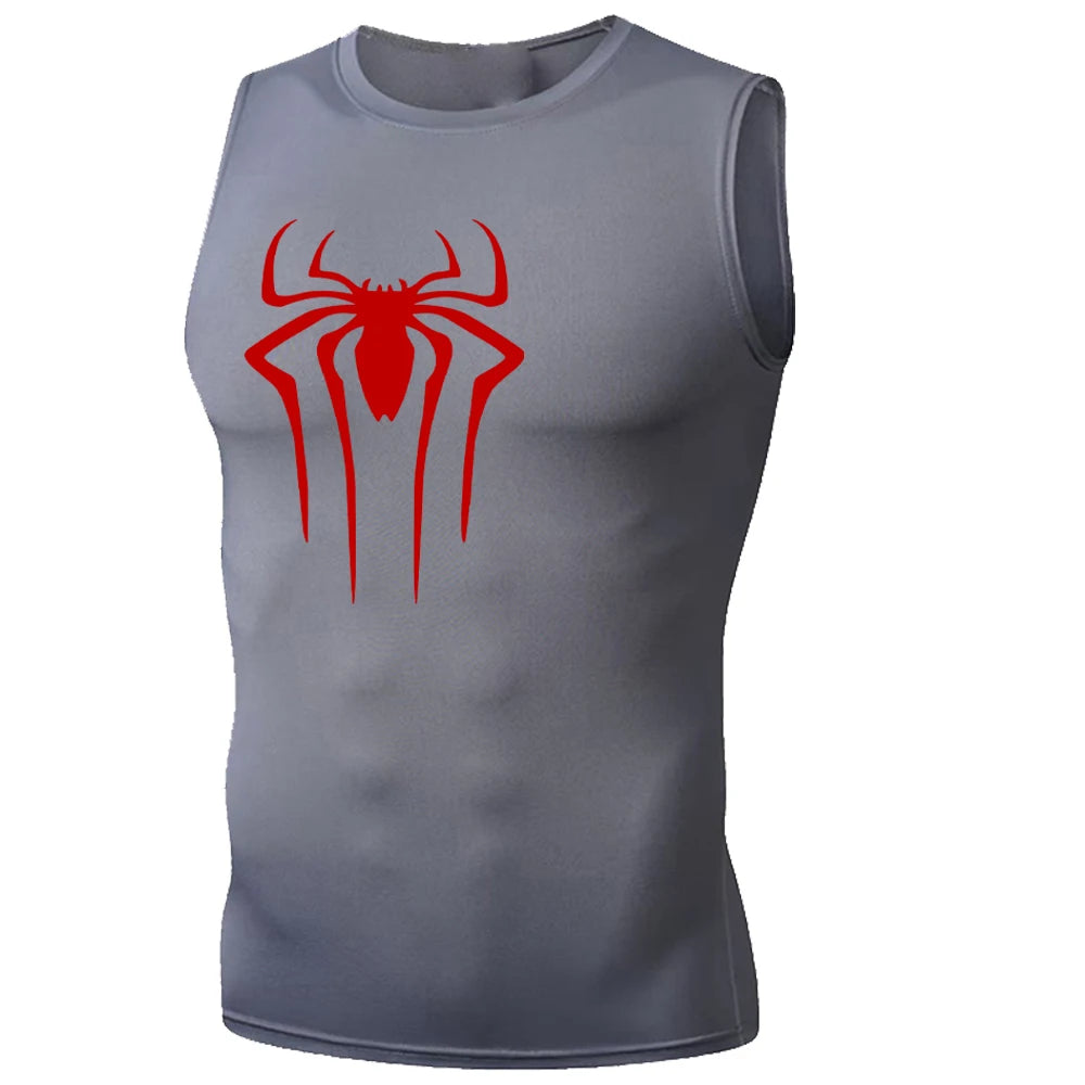 Compression Tank Top Men Gym Shirt Sleeveless Quick Dry Solid Sportswear Male Fitness Bodybuilding Vest Workout Muscle Top