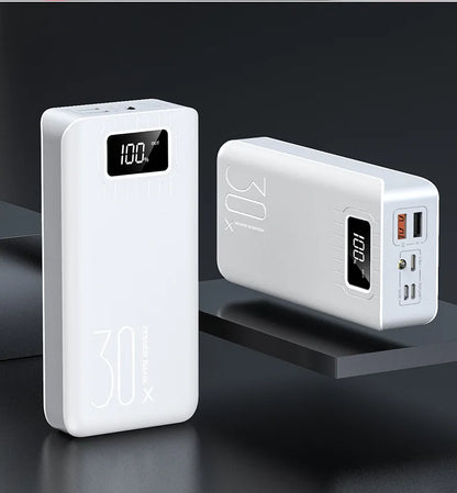 Power bank with a large capacity of 30000 mAh fast charging for mobile phones mobile power bank charging digital display