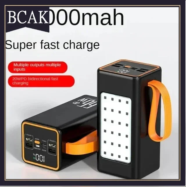 BCAK Style  500000mah 100000mah 200000mah 300000mah Upgraded Version Super power bank fast charge with LED Super Large Capacity