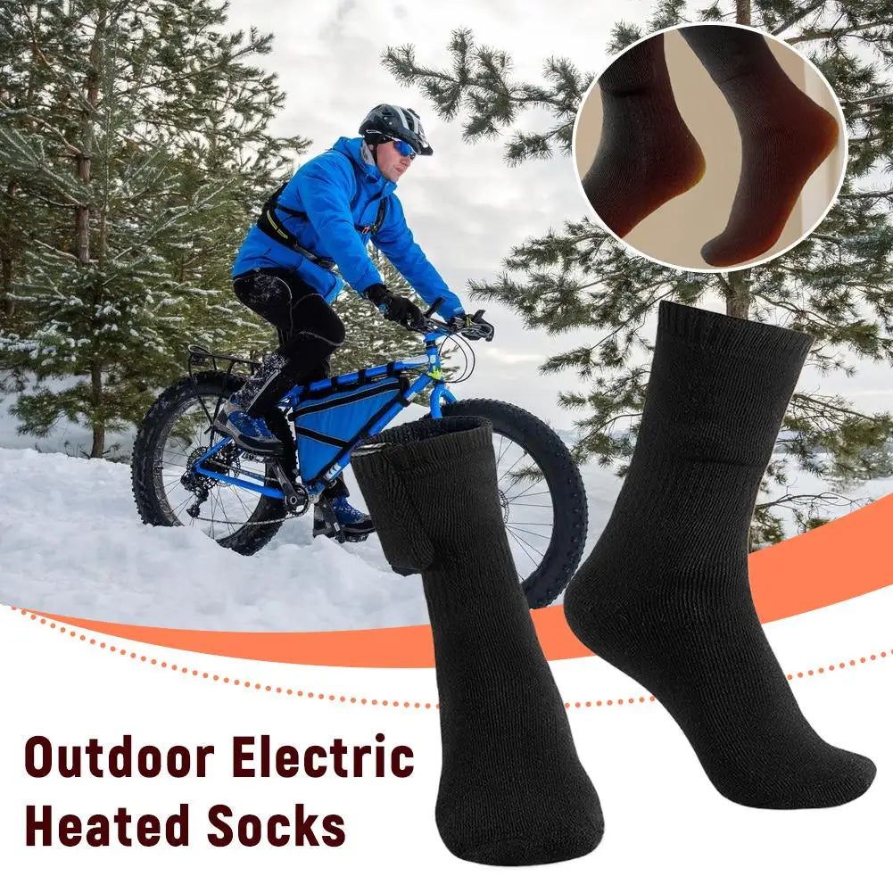 USB Heated Socks (Battery Not Included) - Full Foot Heating Warm Socks, Winter Skiing Outdoor Sports Thermal Electric Heat Socks